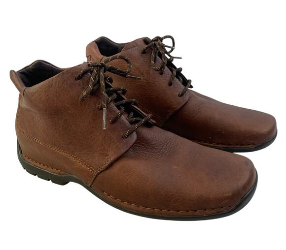 Cole Haan Glenn Chukka Mens Sz 9 Brown Leather Boots Lace Up Ankle Soft Comfort main image 8
